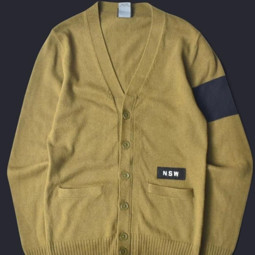 Nike Men's Gold and Khaki Cardigan